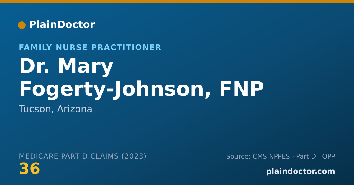 Shareable card for Mary Fogerty-Johnson, FNP - Family Nurse Practitioner, Tucson, AZ