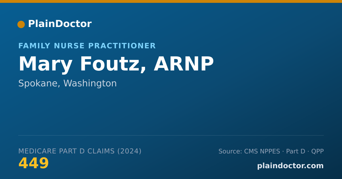 Shareable card for Mary Foutz, ARNP - Family Nurse Practitioner, Spokane, WA