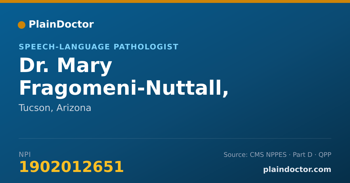 Shareable card for Mary Fragomeni-Nuttall, CCC-SLP - Speech-Language Pathologist, Tucson, AZ