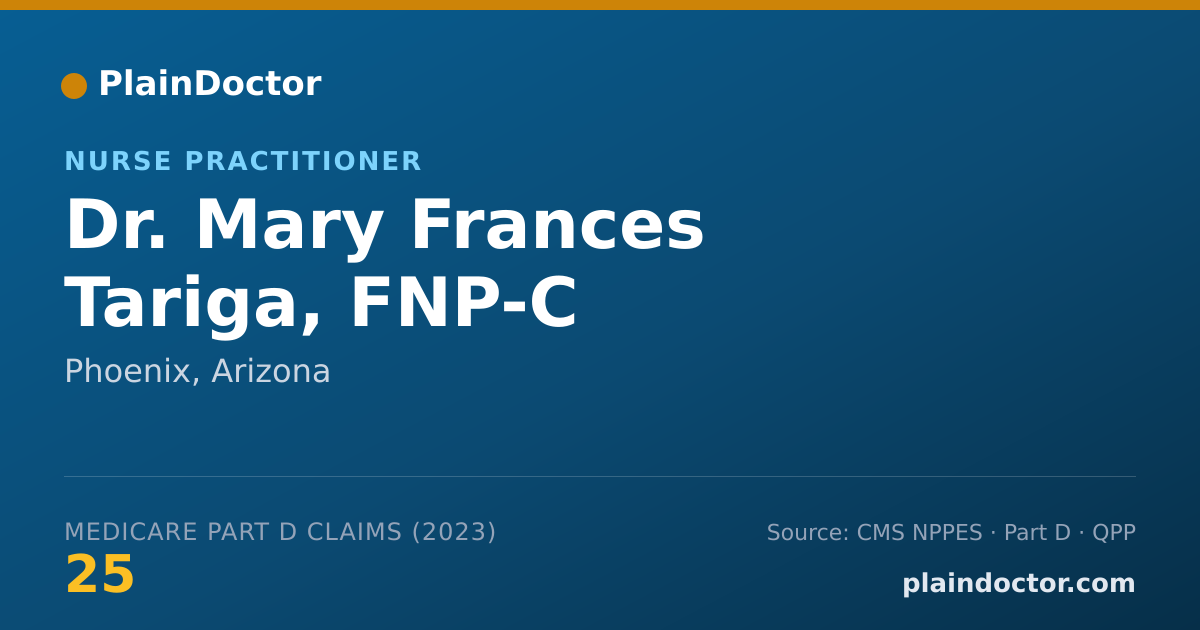 Shareable card for Mary Frances Tariga, FNP-C - Nurse Practitioner, Phoenix, AZ