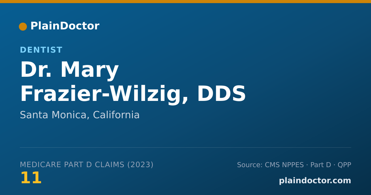 Shareable card for Mary Frazier-Wilzig, DDS - Dentist, Santa Monica, CA