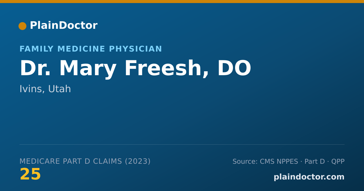 Shareable card for Mary Freesh, DO - Family Medicine Physician, Ivins, UT