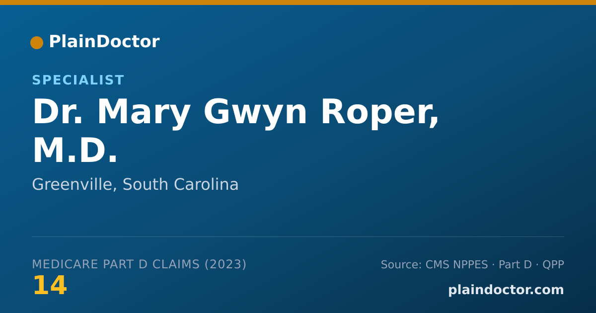 Shareable card for Mary Gwyn Roper, M.D. - Specialist, Greenville, SC