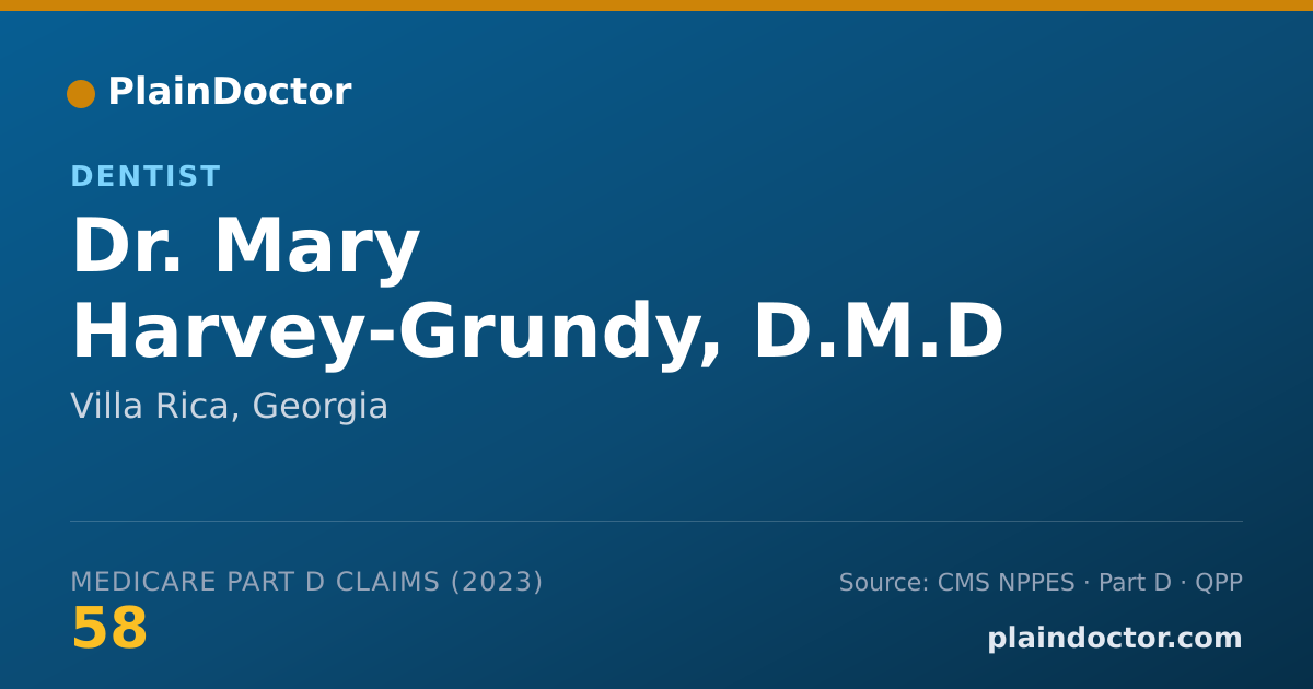 Shareable card for Mary Harvey-Grundy, D.M.D - Dentist, Villa Rica, GA