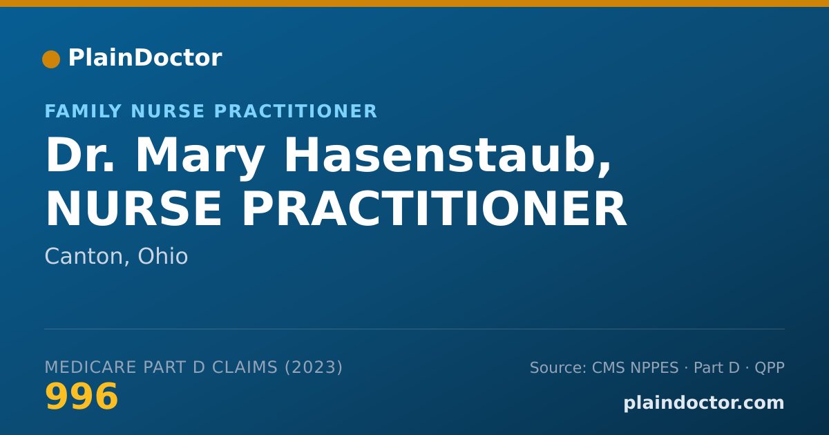 Shareable card for Mary Hasenstaub, NURSE PRACTITIONER - Family Nurse Practitioner, Canton, OH