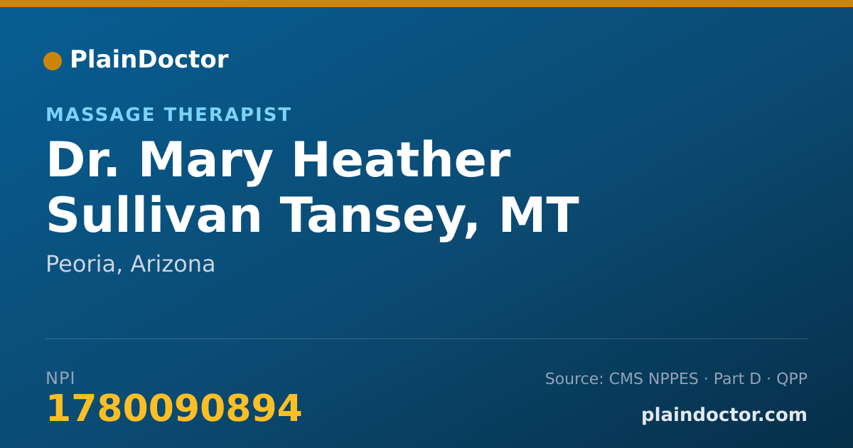 Shareable card for Mary Heather Sullivan Tansey, MT - Massage Therapist, Peoria, AZ