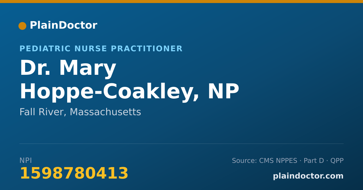 Shareable card for Mary Hoppe-Coakley, NP - Pediatric Nurse Practitioner, Fall River, MA