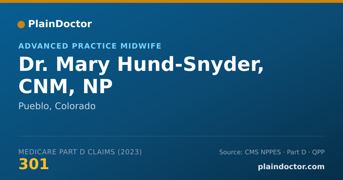 Shareable card for Mary Hund-Snyder, CNM, NP - Advanced Practice Midwife, Pueblo, CO