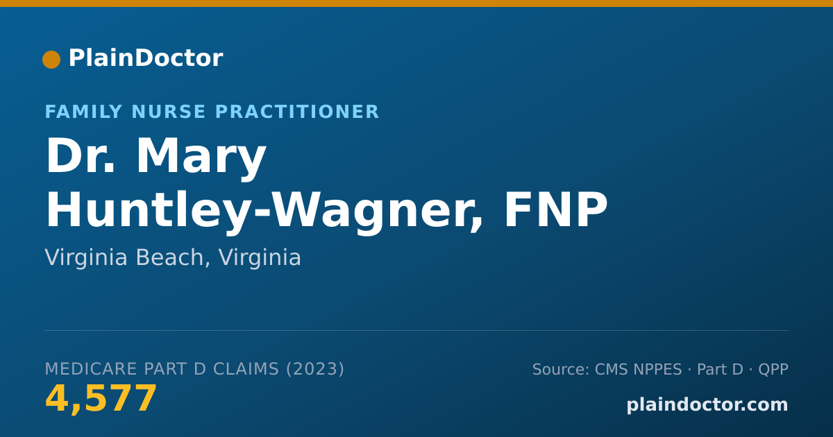 Shareable card for Mary Huntley-Wagner, FNP - Family Nurse Practitioner, Virginia Beach, VA