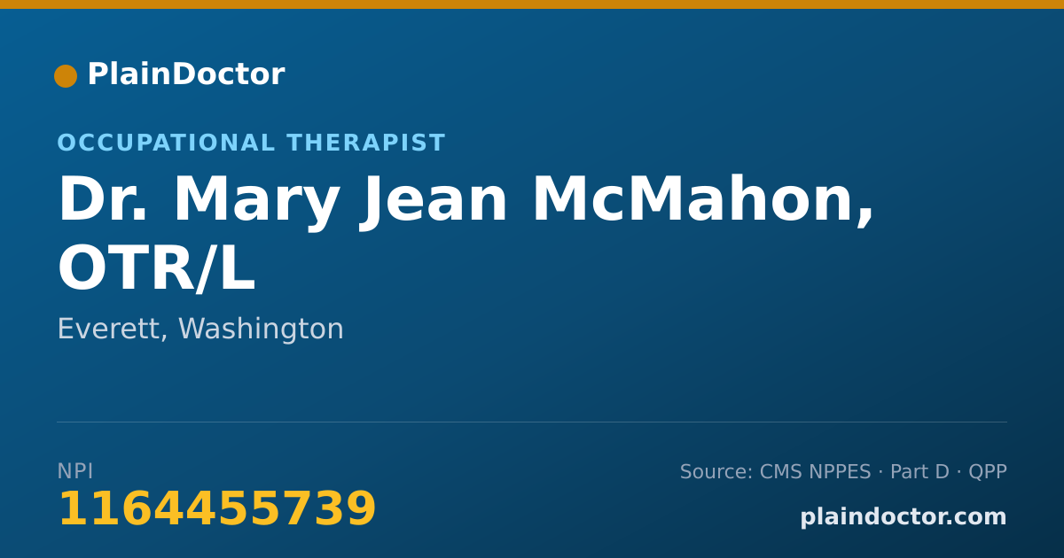Shareable card for Mary Jean McMahon, OTR/L - Occupational Therapist, Everett, WA