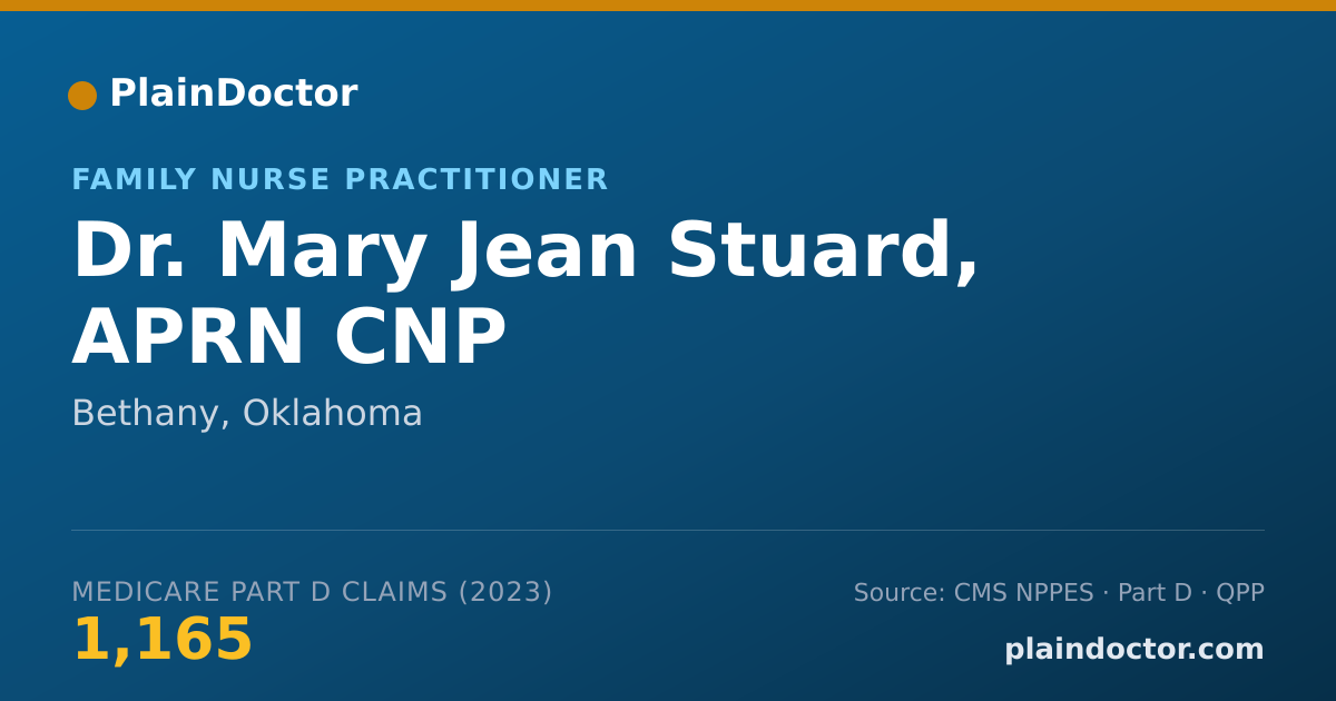 Shareable card for Mary Jean Stuard, APRN CNP - Family Nurse Practitioner, Bethany, OK