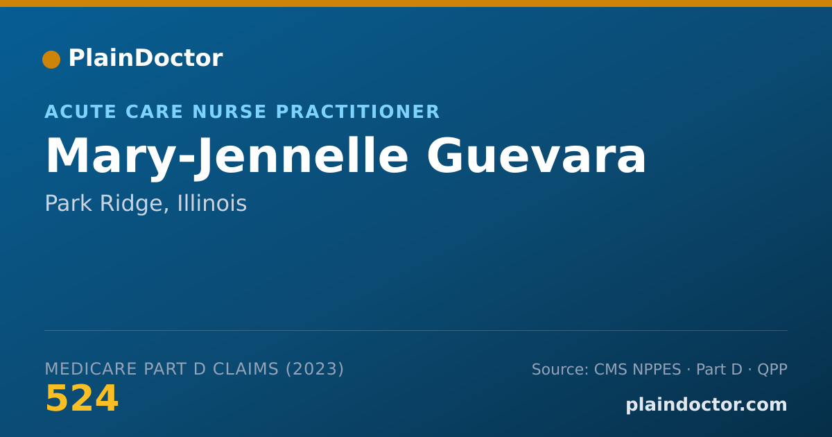 Shareable card for Mary-Jennelle Guevara - Acute Care Nurse Practitioner, Park Ridge, IL