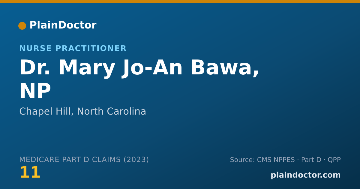 Shareable card for Mary Jo-An Bawa, NP - Nurse Practitioner, Chapel Hill, NC