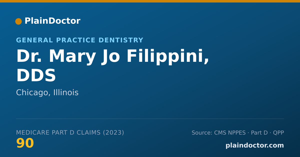 Shareable card for Mary Jo Filippini, DDS - General Practice Dentistry, Chicago, IL
