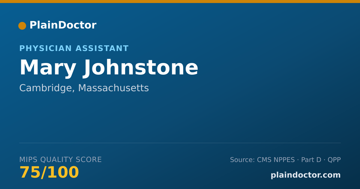 Shareable card for Mary Johnstone - Orthopaedic Surgery Physician, Cambridge, MA