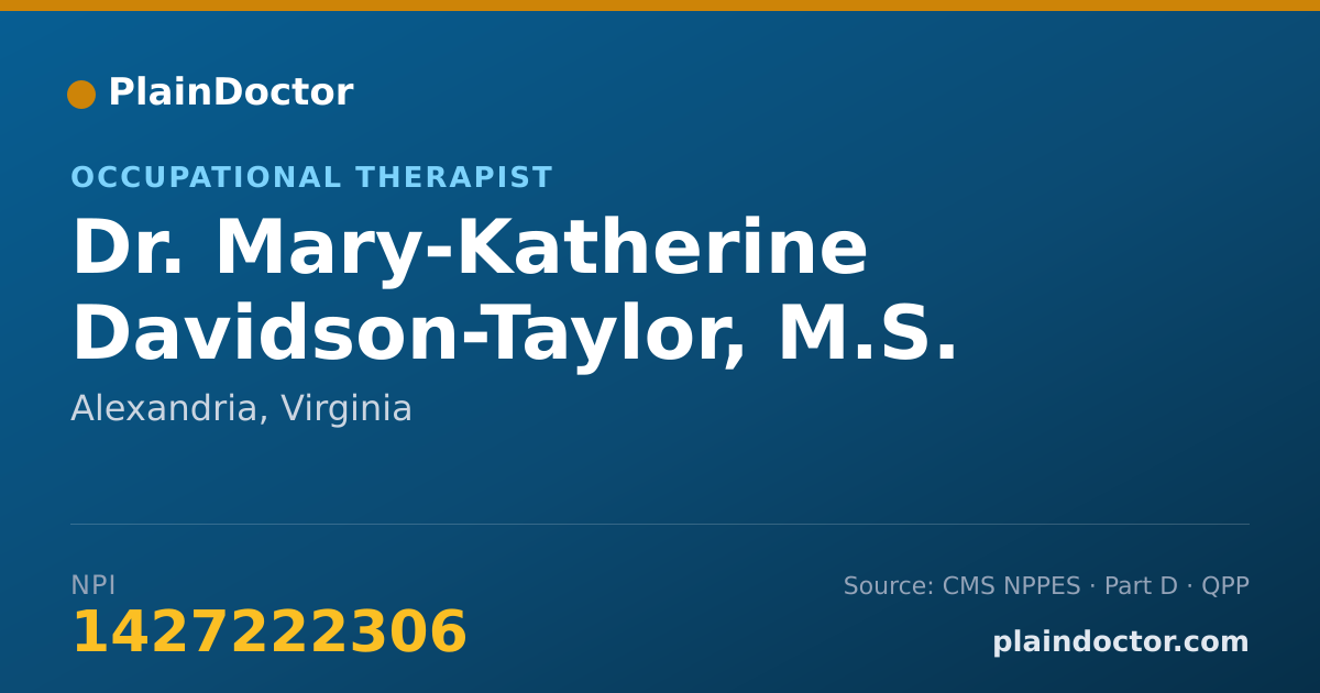 Shareable card for Mary-Katherine Davidson-Taylor, M.S. OTR/L - Occupational Therapist, Alexandria, VA