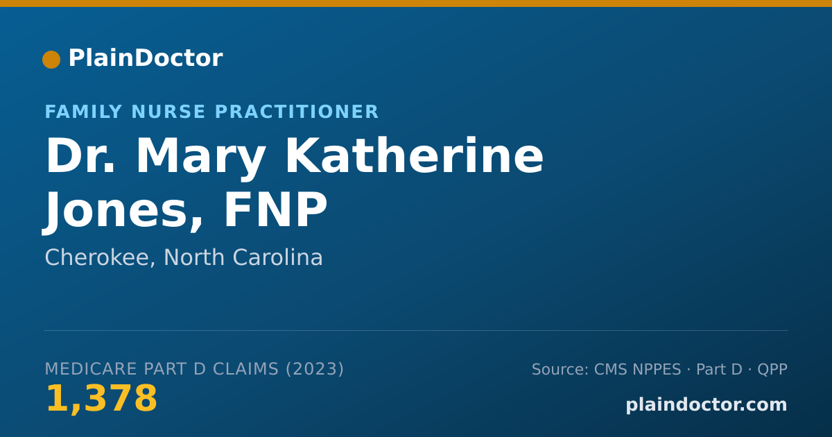 Shareable card for Mary Katherine Jones, FNP - Family Nurse Practitioner, Cherokee, NC