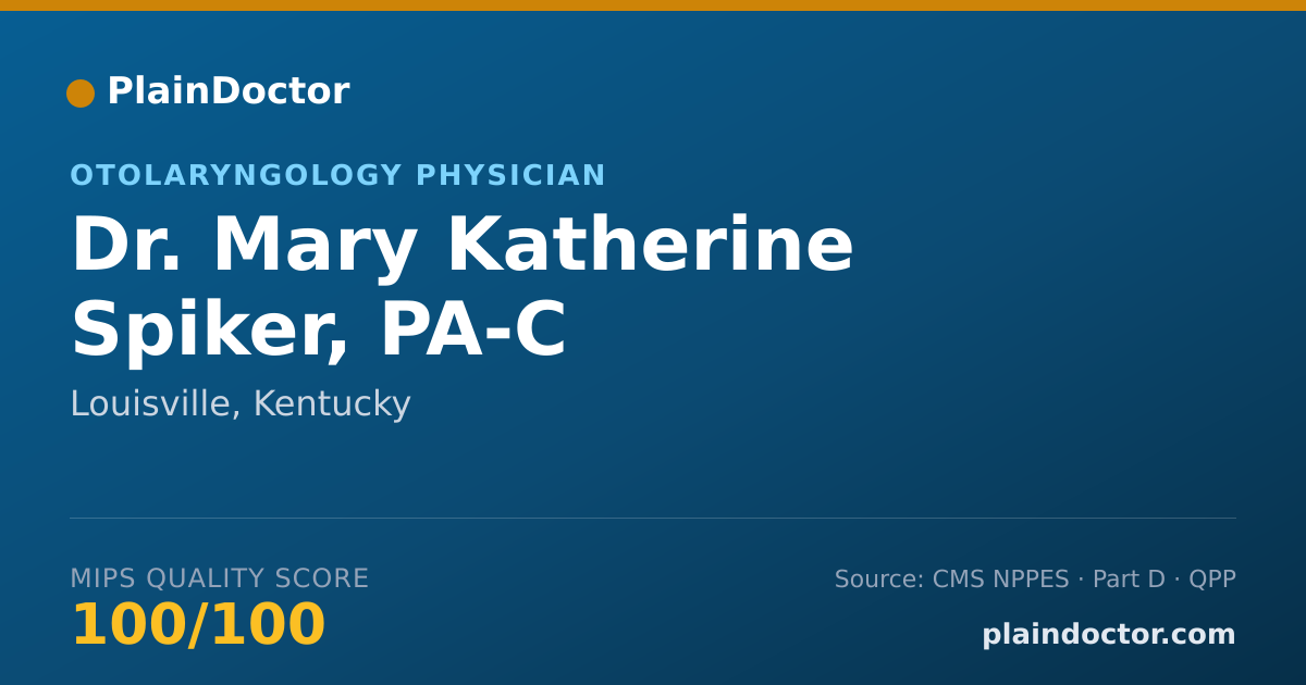 Shareable card for Mary Katherine Spiker, PA-C - Otolaryngology Physician, Louisville, KY