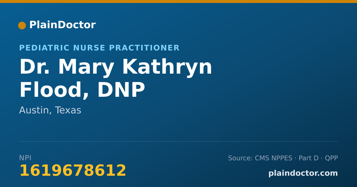Shareable card for Mary Kathryn Flood, DNP - Pediatric Nurse Practitioner, Austin, TX