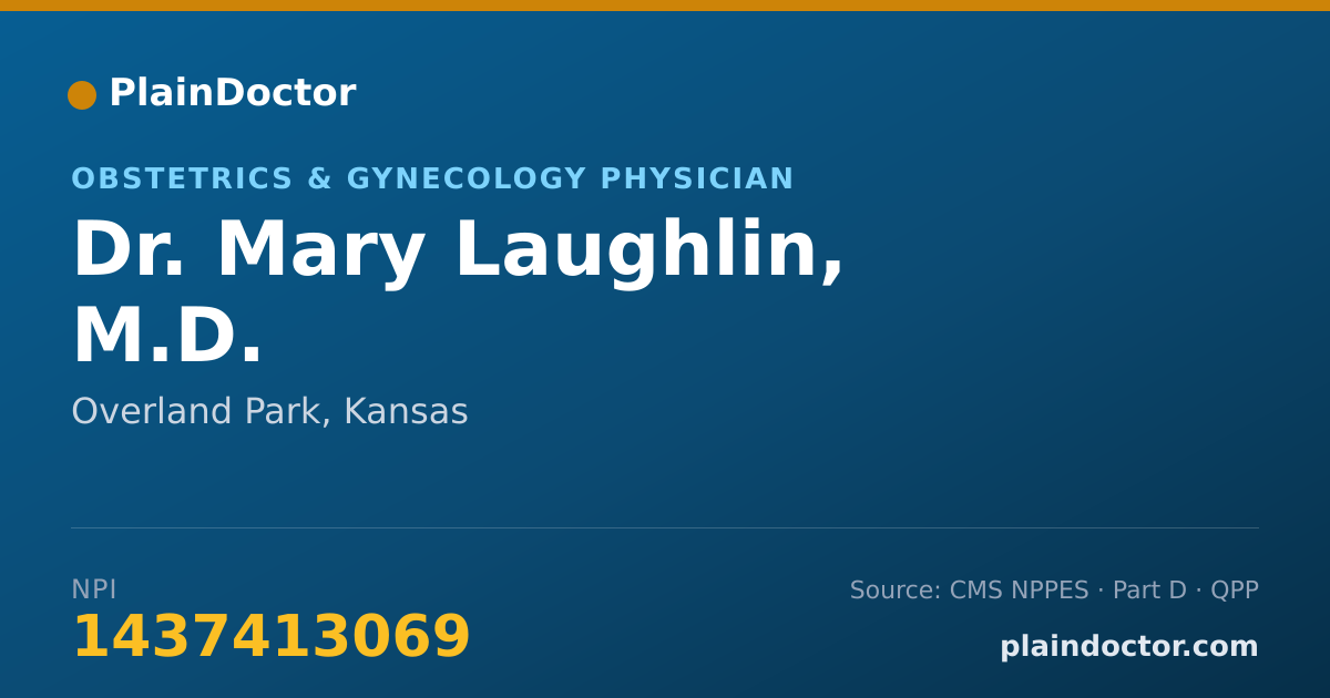 Shareable card for Mary Laughlin, M.D. - Obstetrics & Gynecology Physician, Overland Park, KS