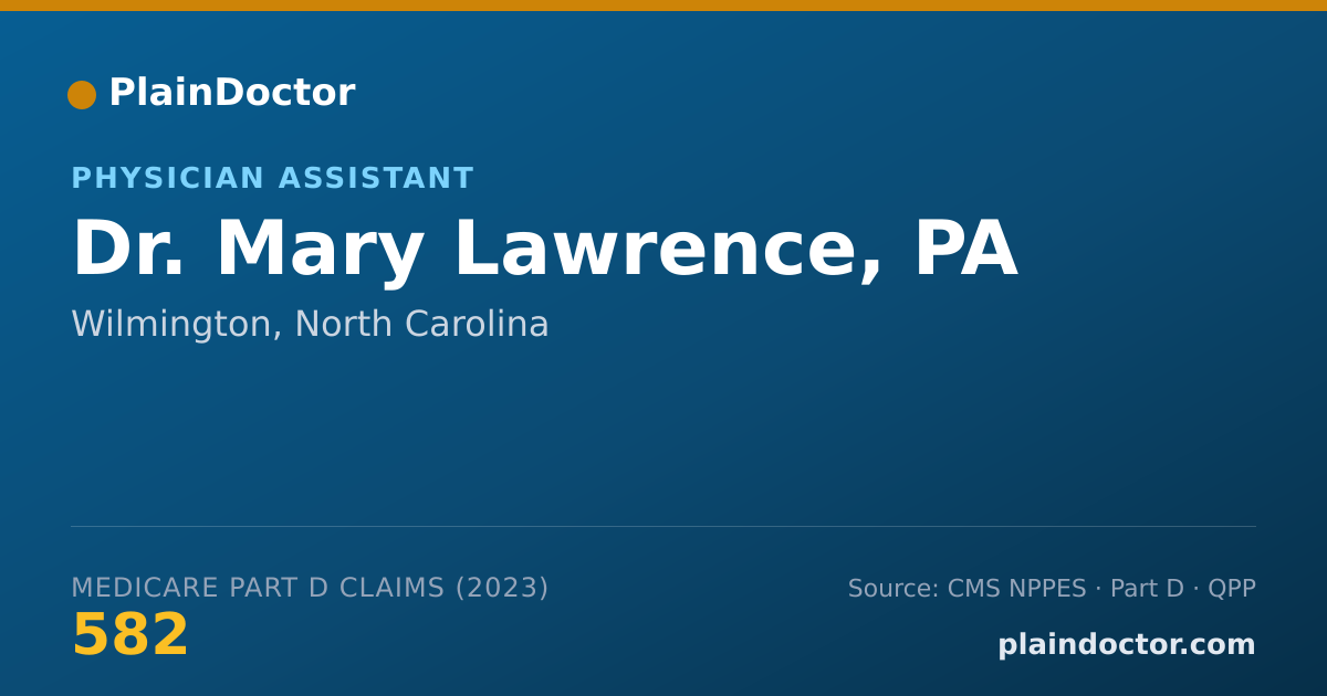Shareable card for Mary Lawrence, PA - Physician Assistant, Wilmington, NC