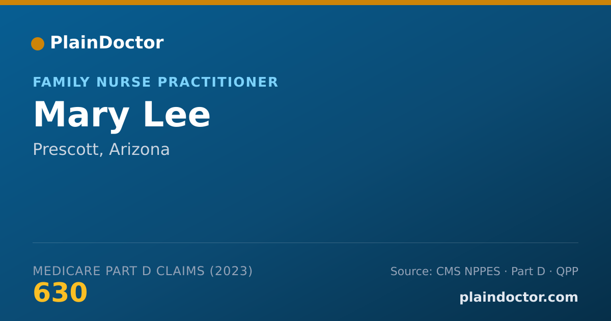 Shareable card for Mary Lee - Family Nurse Practitioner, Prescott, AZ