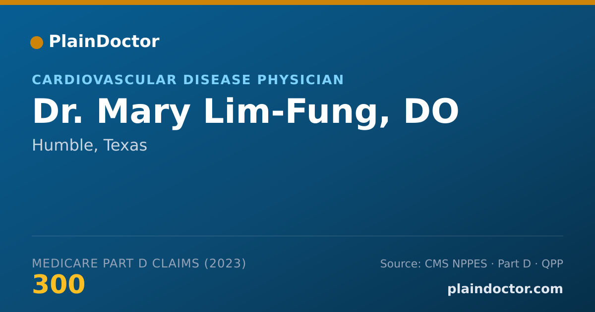 Shareable card for Mary Lim-Fung, DO - Cardiovascular Disease Physician, Humble, TX