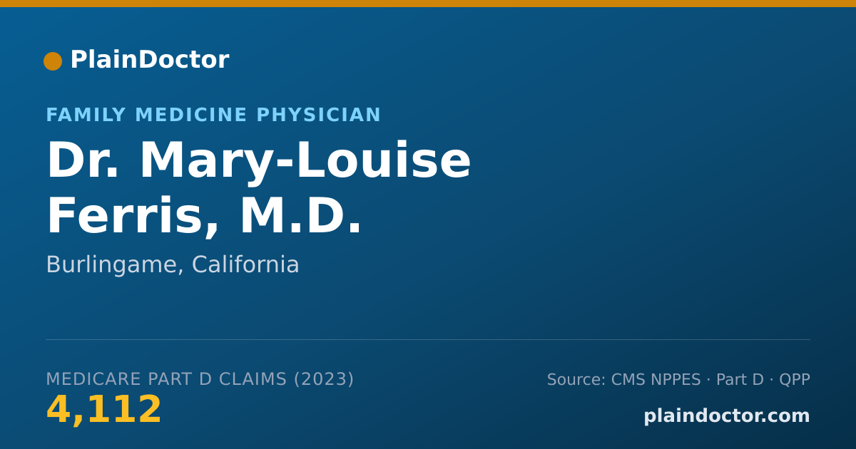 Shareable card for Mary-Louise Ferris, M.D. - Family Medicine Physician, Burlingame, CA