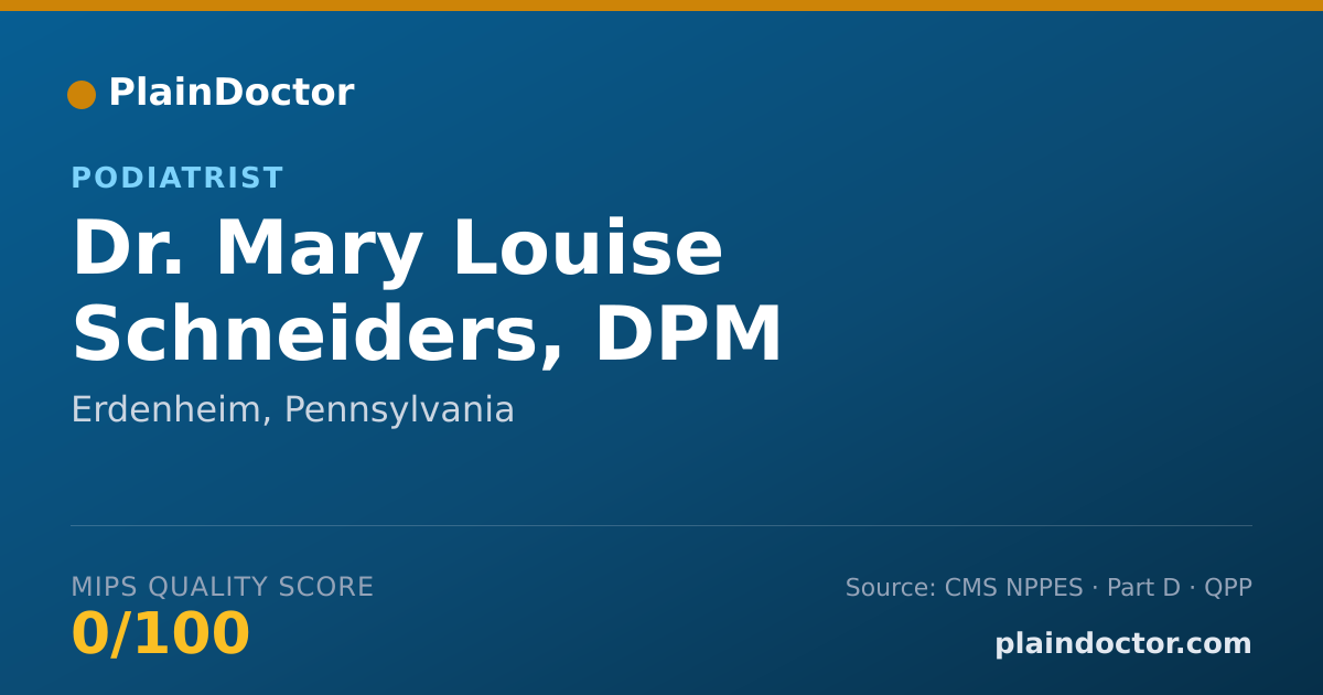 Shareable card for Mary Louise Schneiders, DPM - Podiatrist, Erdenheim, PA