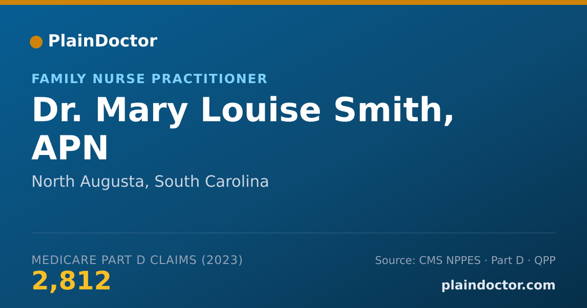 Shareable card for Mary Louise Smith, APN - Family Nurse Practitioner, North Augusta, SC