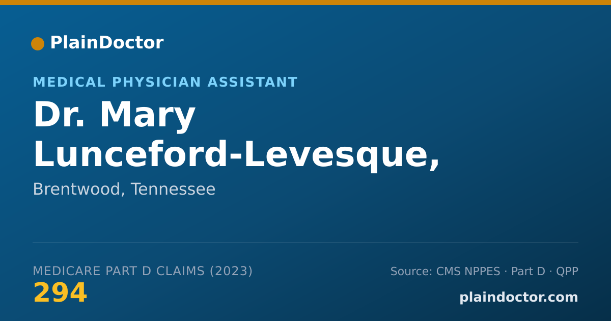Shareable card for Mary Lunceford-Levesque, PA-C - Medical Physician Assistant, Brentwood, TN