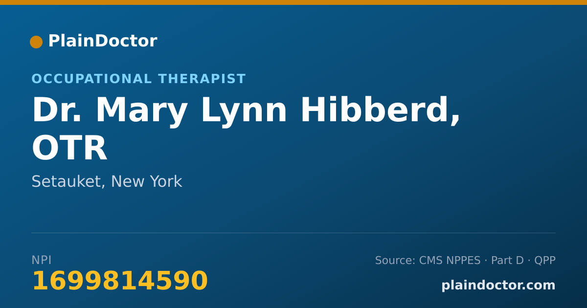 Shareable card for Mary Lynn Hibberd, OTR - Occupational Therapist, Setauket, NY