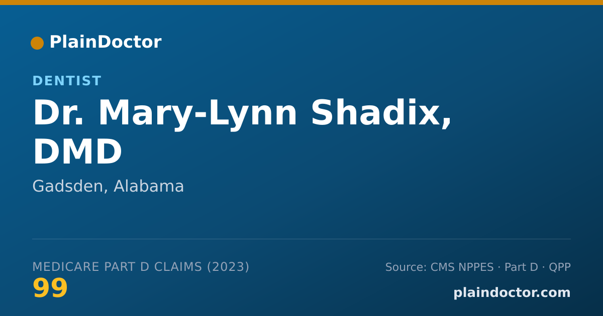 Shareable card for Mary-Lynn Shadix, DMD - Dentist, Gadsden, AL