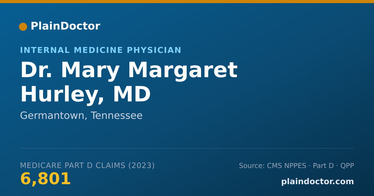 Shareable card for Mary Margaret Hurley, MD - Internal Medicine Physician, Germantown, TN
