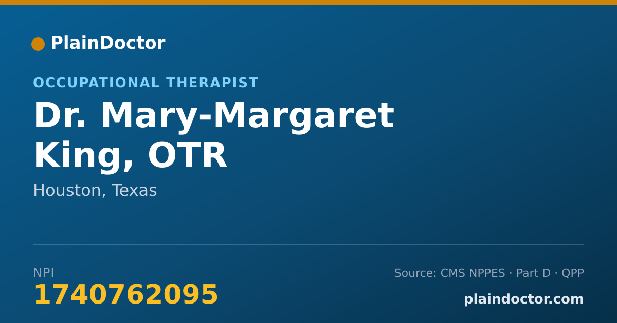 Shareable card for Mary-Margaret King, OTR - Occupational Therapist, Houston, TX