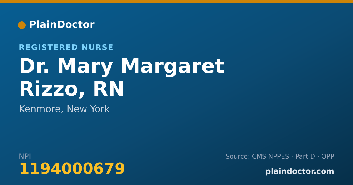 Shareable card for Mary Margaret Rizzo, RN - Registered Nurse, Kenmore, NY