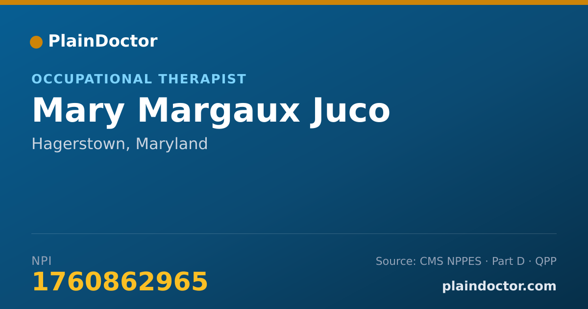 Shareable card for Mary Margaux Juco - Occupational Therapist, Hagerstown, MD