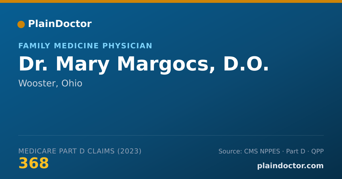 Shareable card for Mary Margocs, D.O. - Family Medicine Physician, Wooster, OH