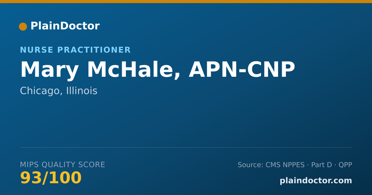 Shareable card for Mary McHale, APN-CNP - Nurse Practitioner, Chicago, IL
