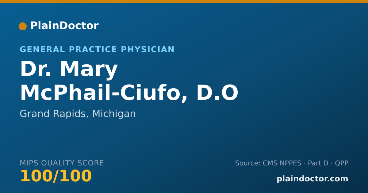 Shareable card for Mary McPhail-Ciufo, D.O - General Practice Physician, Grand Rapids, MI