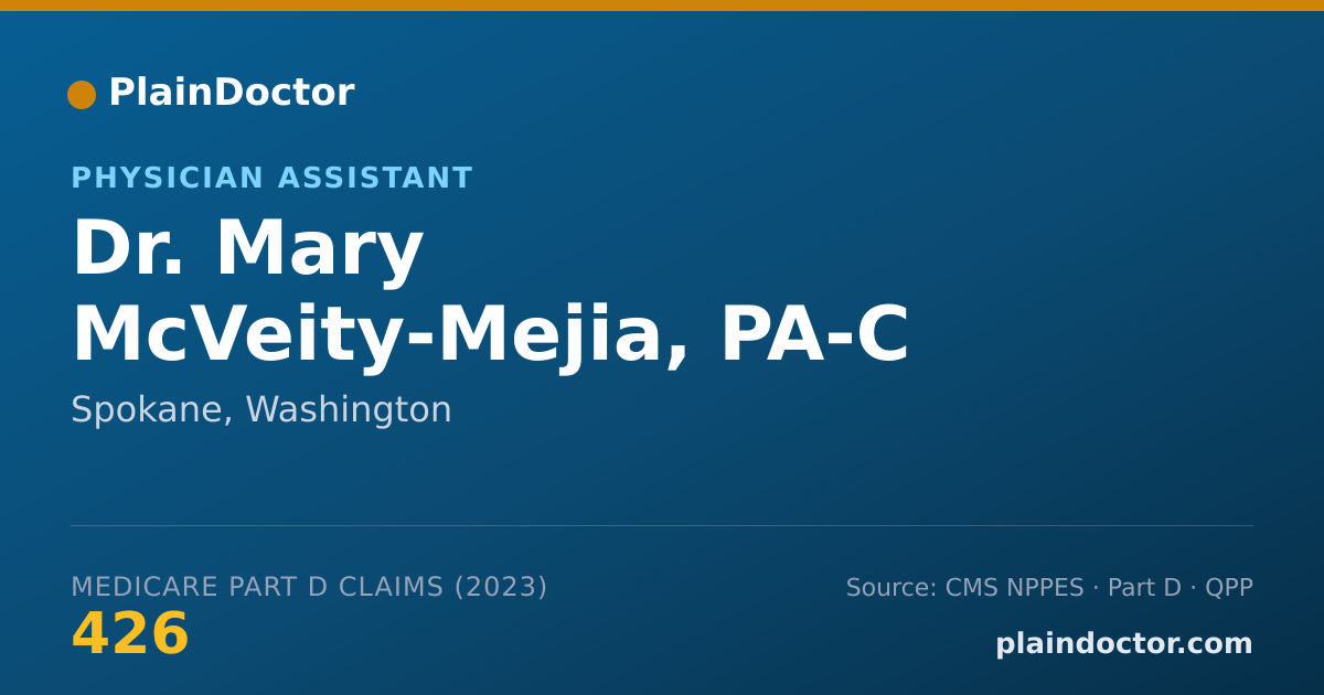 Shareable card for Mary McVeity-Mejia, PA-C - Physician Assistant, Spokane, WA