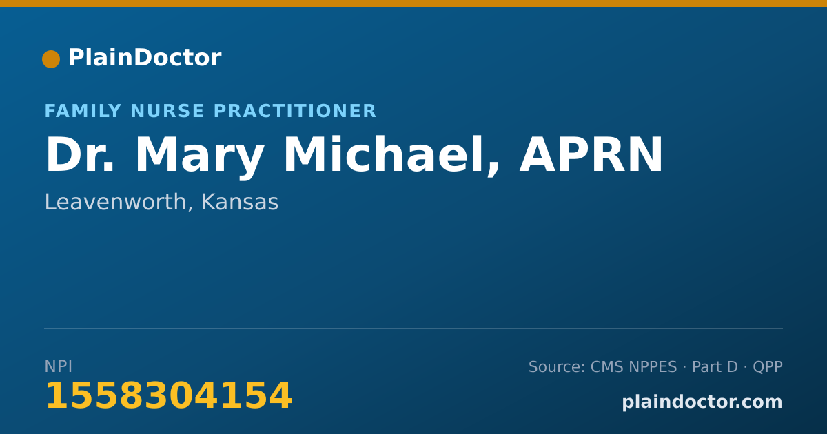 Shareable card for Mary Michael, APRN - Family Nurse Practitioner, Leavenworth, KS