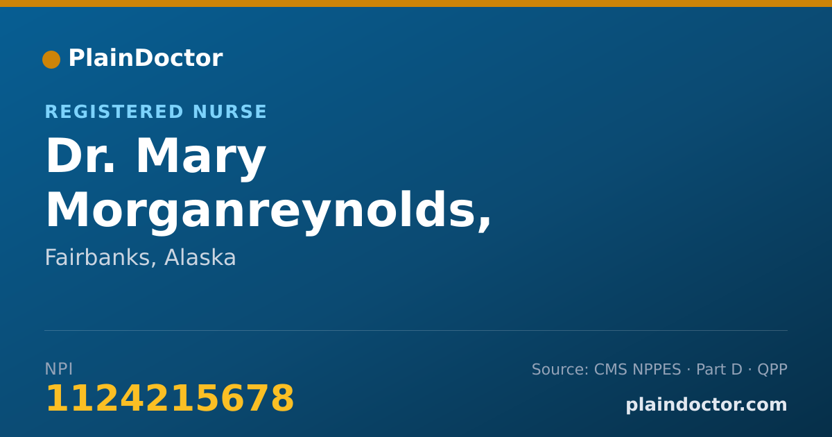 Shareable card for Mary Morganreynolds, REGISTERED NURSE - Registered Nurse, Fairbanks, AK