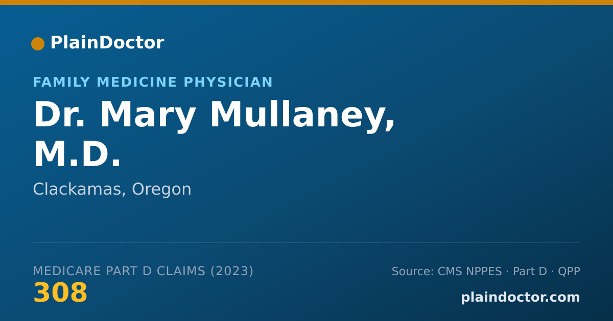 Shareable card for Mary Mullaney, M.D. - Family Medicine Physician, Clackamas, OR