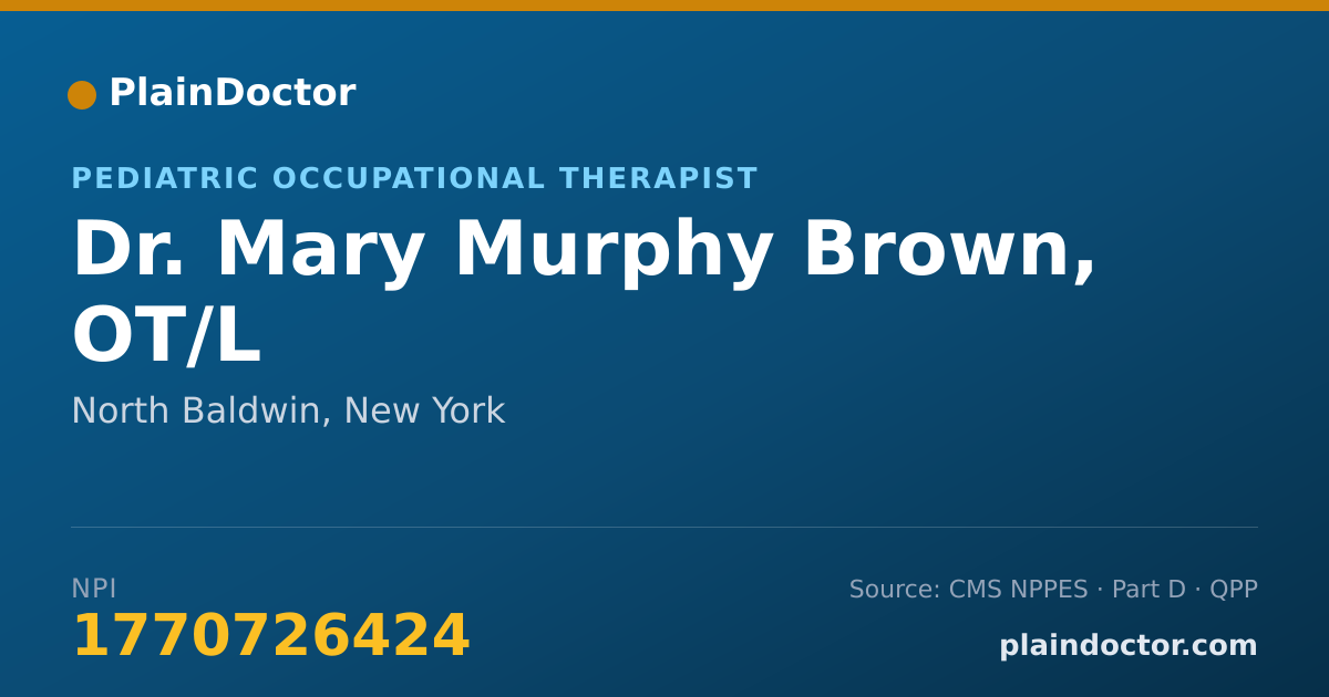 Shareable card for Mary Murphy Brown, OT/L - Pediatric Occupational Therapist, North Baldwin, NY