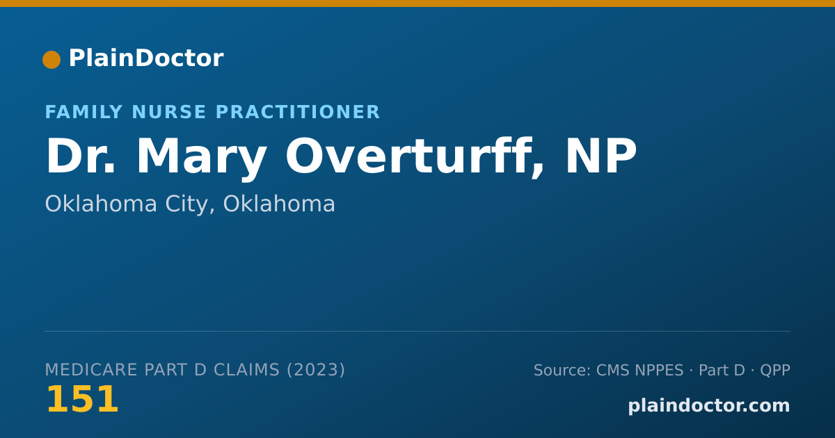 Shareable card for Mary Overturff, NP - Family Nurse Practitioner, Oklahoma City, OK