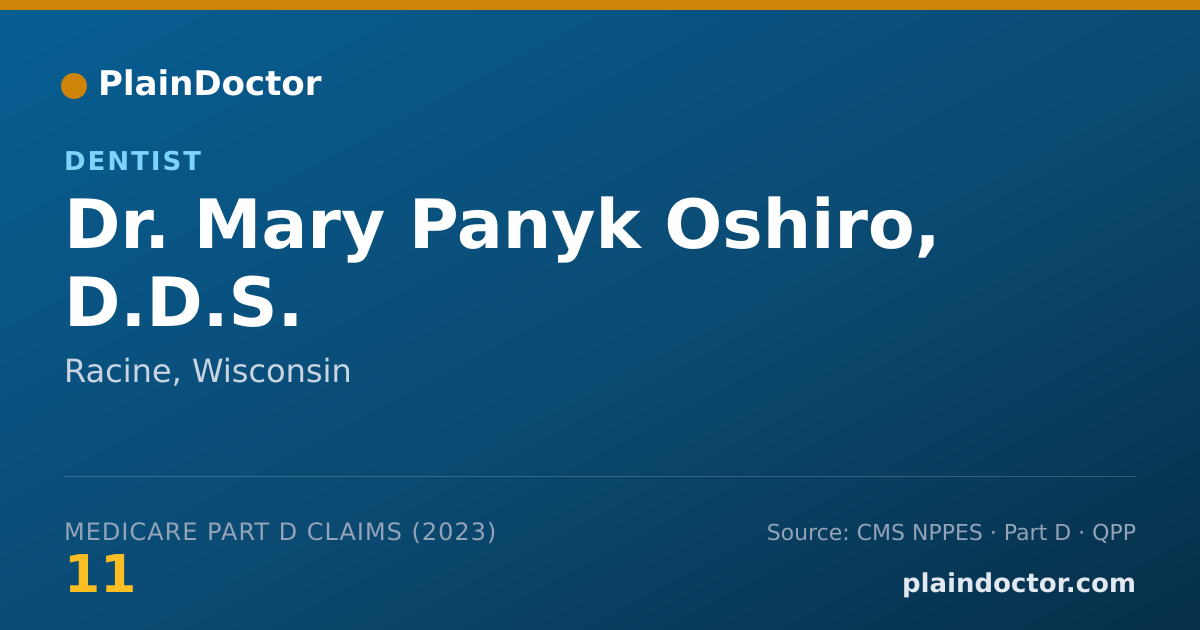 Shareable card for Mary Panyk Oshiro, D.D.S. - Dentist, Racine, WI