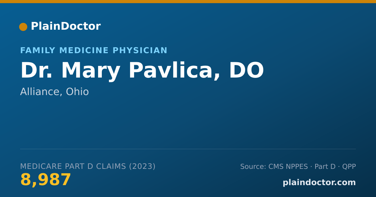 Shareable card for Mary Pavlica, DO - Family Medicine Physician, Alliance, OH