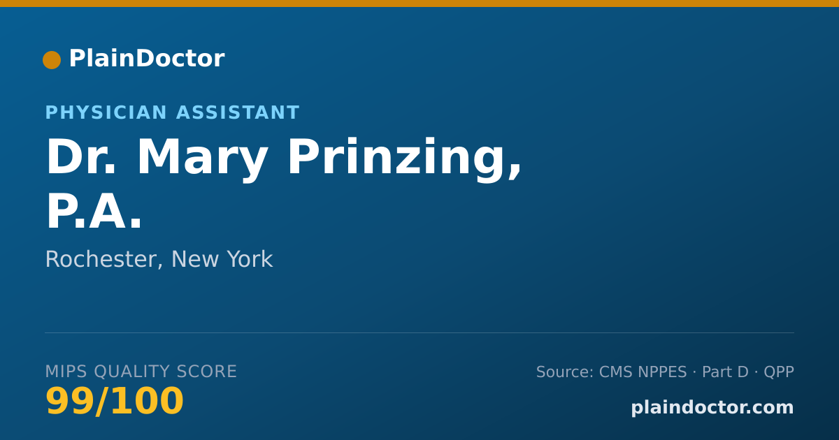 Shareable card for Mary Prinzing, P.A. - Physician Assistant, Rochester, NY