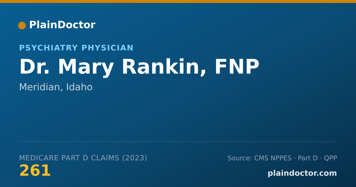 Shareable card for Mary Rankin, FNP - Psychiatry Physician, Meridian, ID